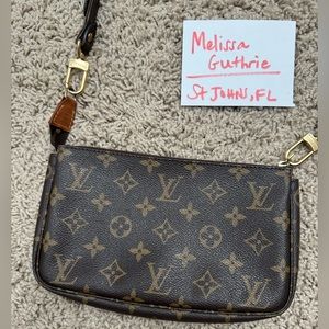 Louis Vuitton Monogram Pochette Accessories + Strap